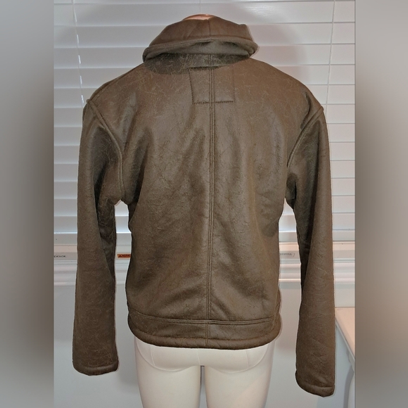 Straight Down Brown with Cream Sherpa Lining Fall/Winter Jacket NWT - Picture 5 of 9